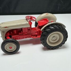 Vtg ERTL Ford Farm Tractor Diecast Toy Vehicle Red Gray Metal Rubber Tires 6.5"